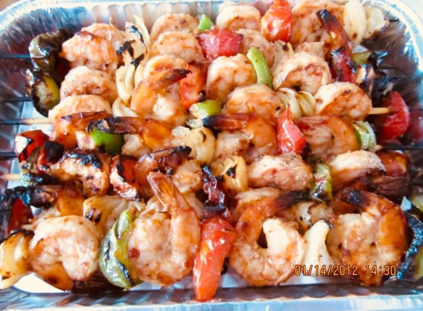 Brochettes de crevettes